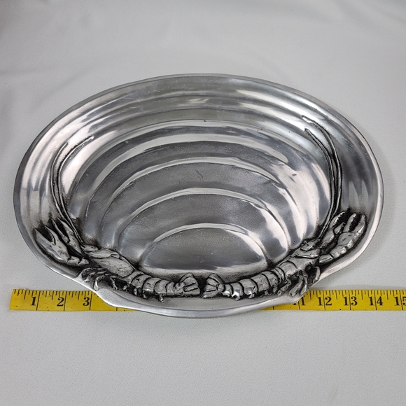 Pewter Lobster Crustacean Shell Shaped Tray - Picture 4 of 15